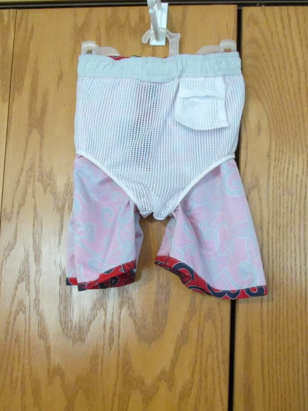 ISLANDER BOY'S SIZE 6 / 7 SWIM TRUNKS RED, BLUE HAWAIIAN SUIT WEAR BOARD NWT